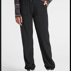 Athleta Black Drawstring Track Joggers Girls XL/14